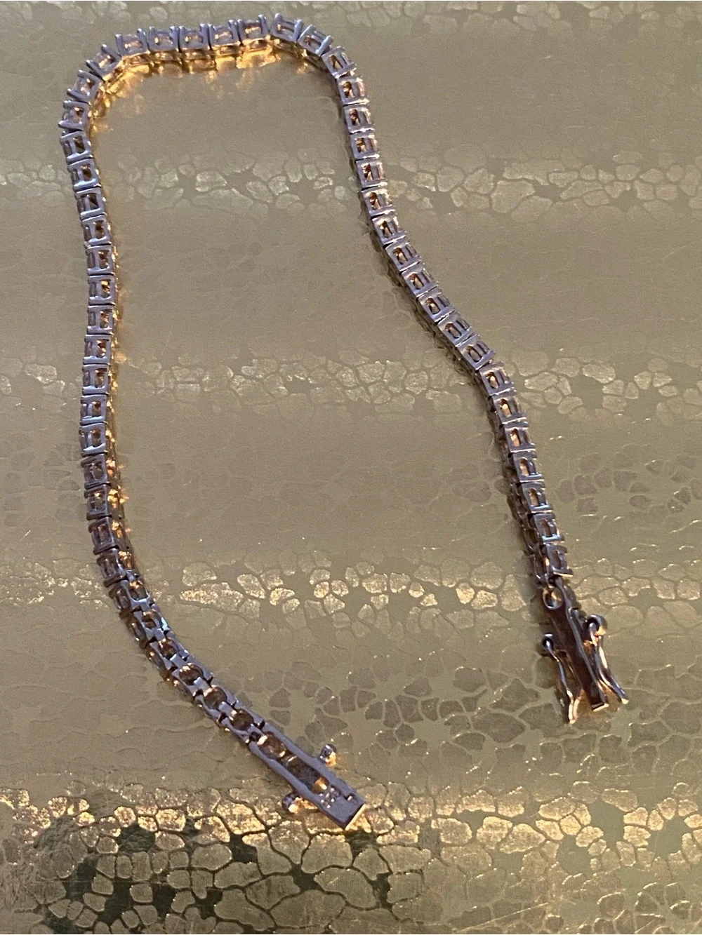 New Crystal “Diamond” tennis bracelet, sterling silver